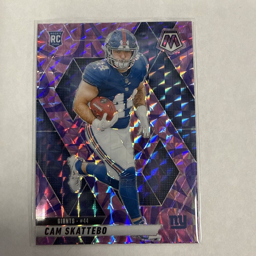 Panini 2025 Mosaic Football Rookies Cam Skattebo #305 Reactive Purple Prizm RC
